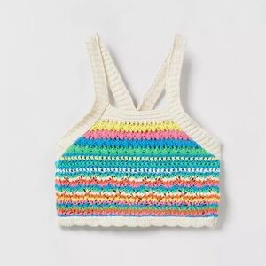 ZARA Kids Colorful Crochet Crop Top